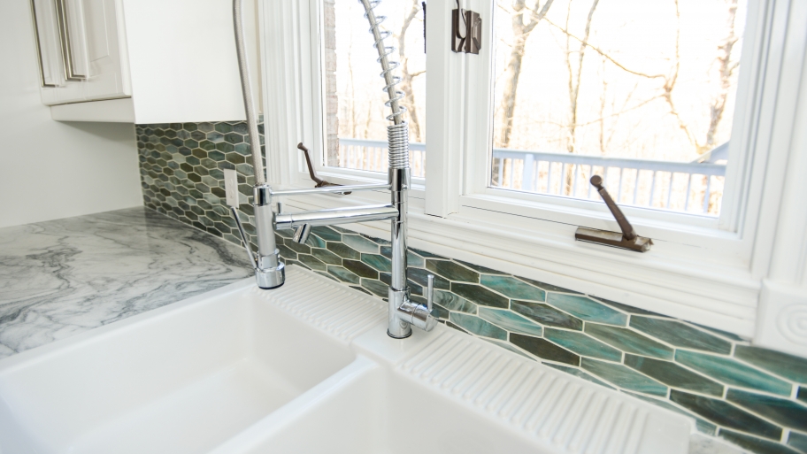 What Does It Cost To Install A Kitchen Faucet Angie S List Attractive Kitchen With New Faucet Over Sink Installation